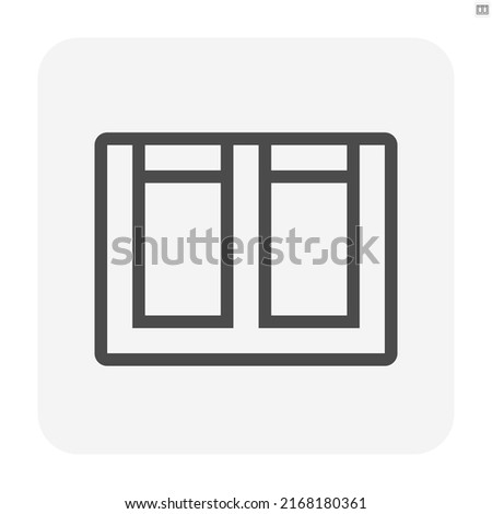 Drain gutter and cover vector icon. May called trench, ditch, street or concrete gutter for irrigation, stormwater drainage system by drain water from garden, road, city, driveway to sewer. 48x48 px.
 Сток-фото © 
