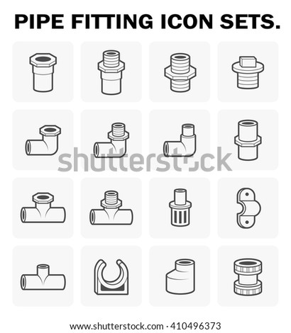 Vector icon of pipe fitting or pipe connector for plumbing and piping work.
