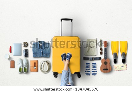 Similar – Image, Stock Photo Luggage Thing luggage cart