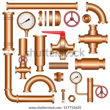 Similar – Image, Stock Photo Copper tubes Conduit