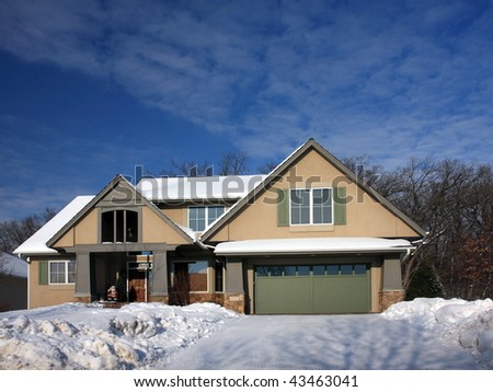 House at winter season in Minnesota