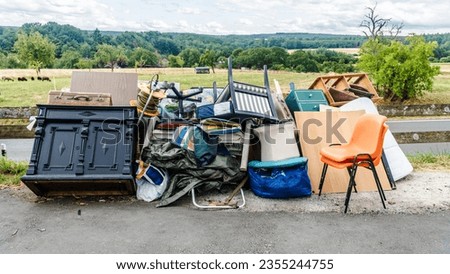 Similar – Image, Stock Photo Bulky waste on the roadside