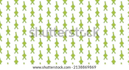 ketupat pattern vector decoration on ramadan mubarak or ied fitr  Imagine de stoc © 
