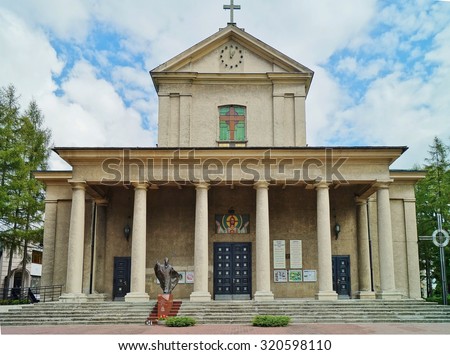 LODZ,POLAND SEPTEMBER 10 2015 : Catholic Church  in Lodz - Church of the Sacred Heart of Jesus and St. Margaret Mary Alacoque