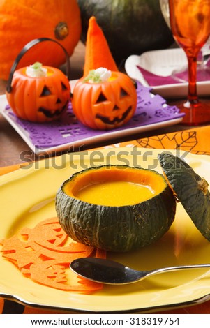 pumpkin soup and pudding