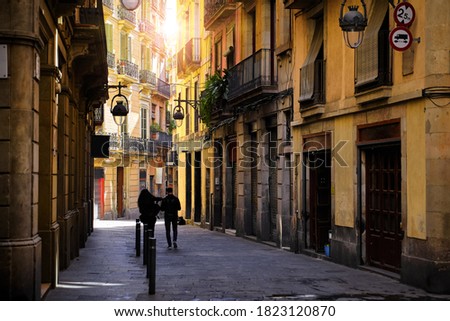 Similar – Image, Stock Photo Barcelona | Old Town 1