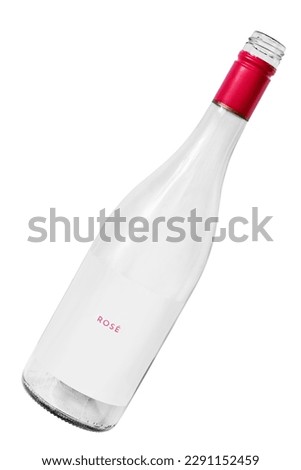 Image, Stock Photo empty opened alcohol bottle lies on a wall