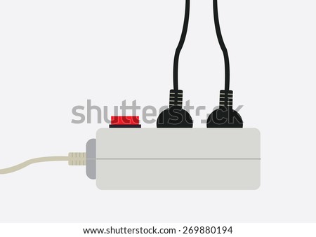 extension lead, vector illustration