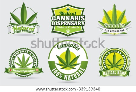medical marijuana , cannabis logo graphics