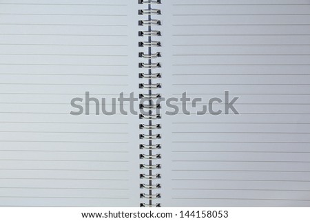 Blank White Realistic Spiral Notepad Notebook.