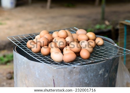 Preserved Egg, grilled eggs.