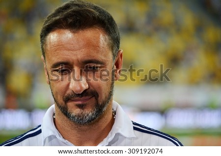 LVIV, UKRAINE - AUG 5: Head coach of Fenerbahce Vitor Pereira before the UEFA Champions League match between Shakhtar vs Fenerbahce, 5 August 2015, Arena Lviv, Lviv, Ukraine