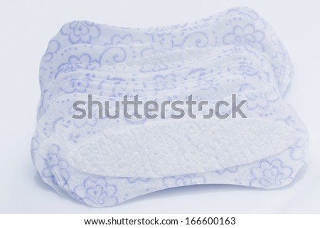 Stack of sanitary napkins