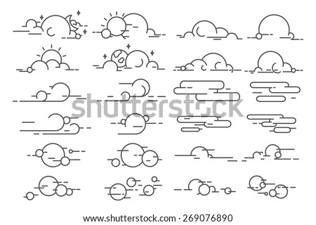 Vector linear clouds.