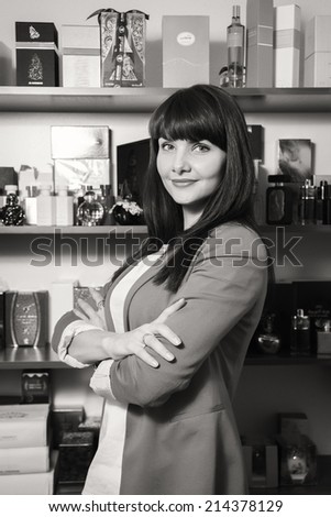 Black and white.Woman in a business suit. Business woman. Business, work, business woman - business concept girl. The idea about the woman\'s business.