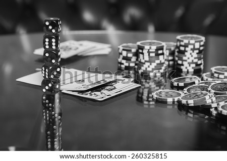 Poker player in the casino