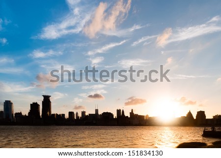 Shanghai Bund at sunset