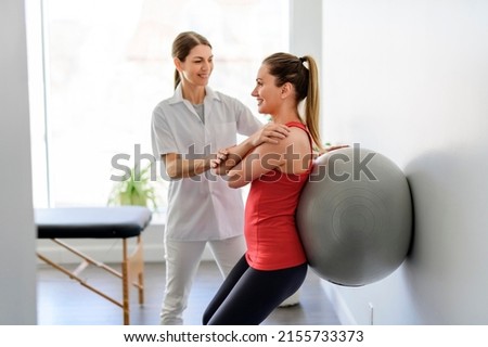 Similar – Image, Stock Photo rehabilitation therapy. therapist using magnets