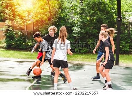 Similar – Image, Stock Photo great sport Basketball