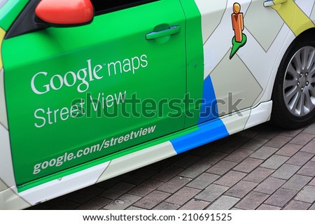 BANGKOK,THAILAND - JULY 16: A Google Maps car on view in central Bangkok as the internet giant announces the Thai capital has been added to its Street View utility on July 16,2013 in Bangkok,Thailand.