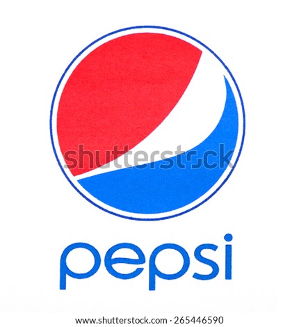 KIEV, UKRAINE - MARCH 31, 2015: Pepsi logo printed on paper and placed on white background. Pepsi is carbonated soft drink produced by PepsiCo.