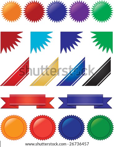 Ribbons, Banners And Bursts Stock Vector Illustration 26736457 ...