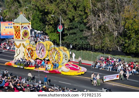 PASADENA, CA - JANUARY 2: The Donate Life float called One More Day, participated in the 123rd Tournament of Roses Parade on January 2, 2012 in Pasadena, California.