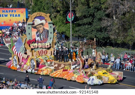 PASADENA, CA - JANUARY 2: RFD TV called: Happy Trails, participated in the 123rd Tournament of Roses Parade on January 2, 2012 in Pasadena, California.