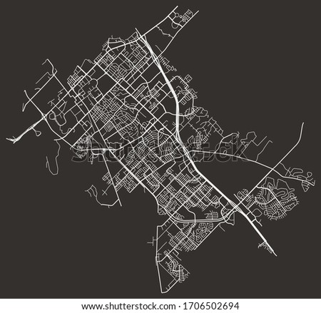 College Station, Texas, USA map of roads and streets network