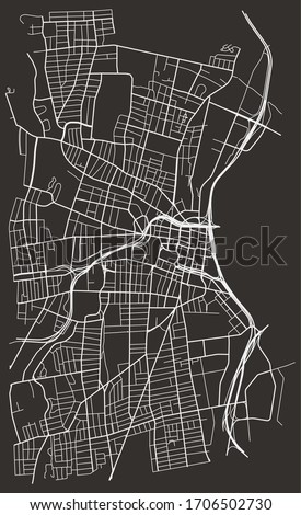 Hartford, Connecticut, USA map of roads and streets network