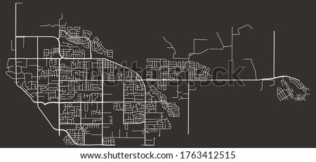 Oakley, California, United States–urban vector city map, road transport network, downtown and suburbs view poster