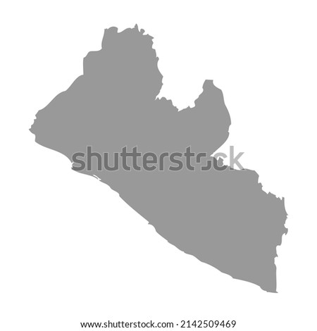 Liberia vector country map silhouette