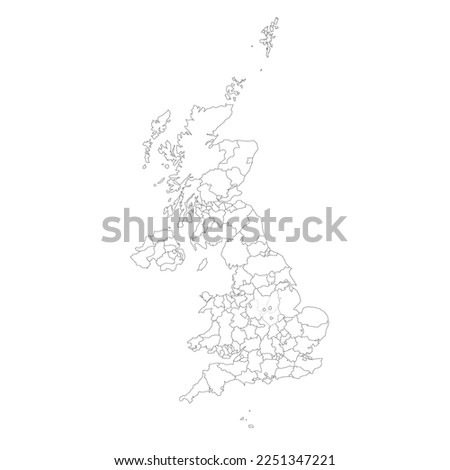 UK political map of administrative divisions