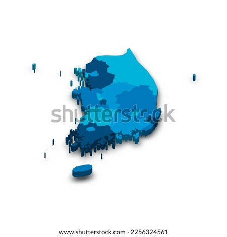 South Korea political map of administrative divisions