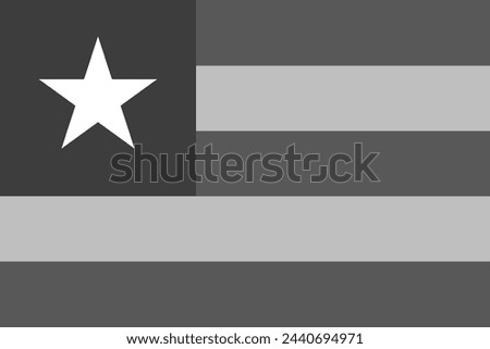 Togo flag - greyscale monochrome vector illustration. Flag in black and white