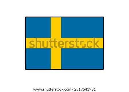 The flag of Sweden, featuring a blue background with a yellow cross, represents the country's national identity and heritage. It symbolizes Sweden's culture and history.