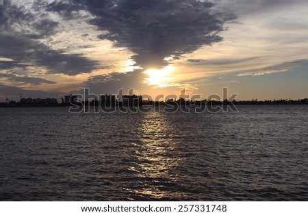 Watching the Sun Set Over the Intracoastal From Madeira Beach, Florida.