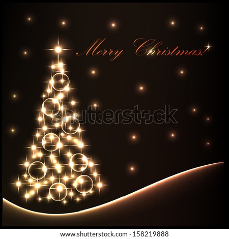 Merry Christmas, Christmas Tree Stock Vector Illustration 158219888 : Shutterstock