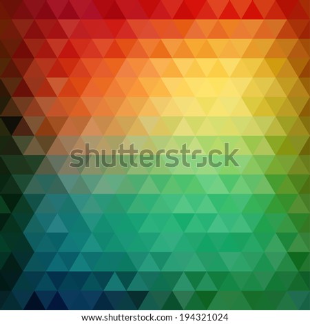 Retro mosaic pattern of geometric texture from triangle shapes, abstract  background illustration