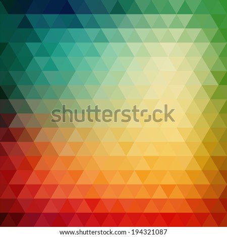 Retro mosaic pattern of geometric texture from triangle shapes, abstract  background illustration