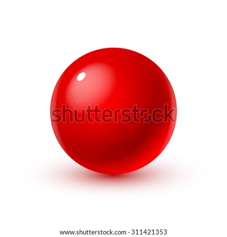 Glass sphere with blood, game hp logo, health with mirror surface, vector illustration