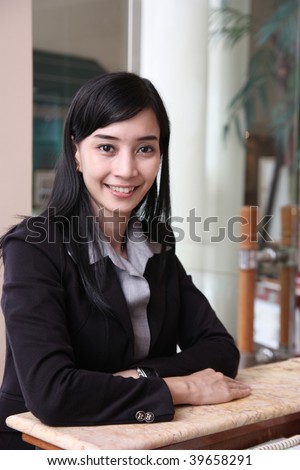 asian career woman smiling