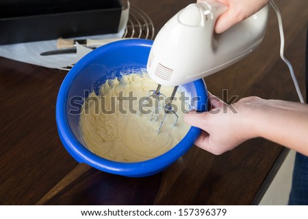dough is mixed by mixer