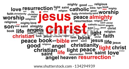 Jesus Christ Word Cloud Concept Stock Vector Illustration 134294939 ...