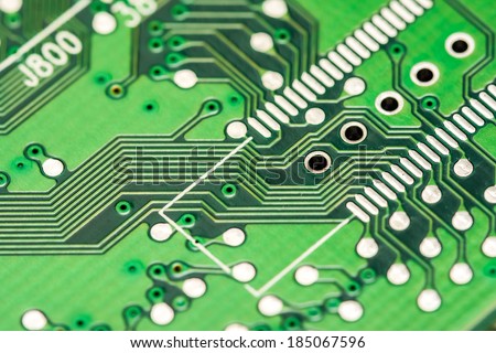 Electronic Circuit Board Close Up