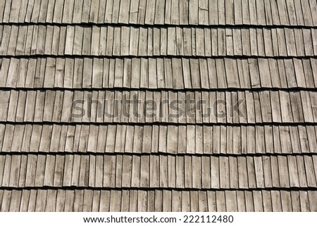Old Roof Texture With Wood Tiles
