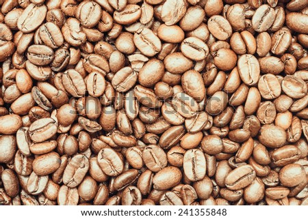 Retro Photo Of Coffee Beans Pile