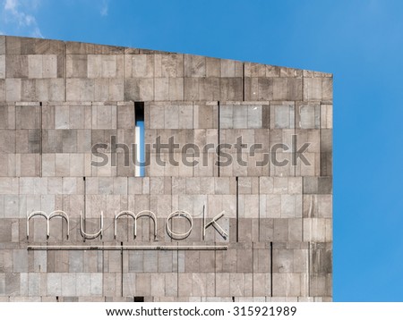 VIENNA, AUSTRIA - AUGUST 06, 2015: Mumok (Museum Moderner Kunst) Or Museum of Modern Art is a museum in the Museumsquartier in Vienna that has a collection of 7,000 modern and contemporary art works.