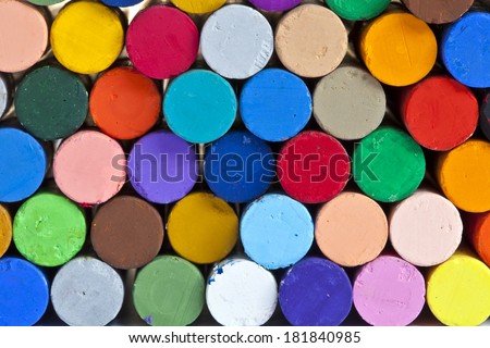 Color oil pastel, oil crayon, color circles