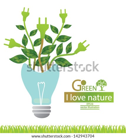 Green concepts save energy. save world. vector illustration. - Stock ...